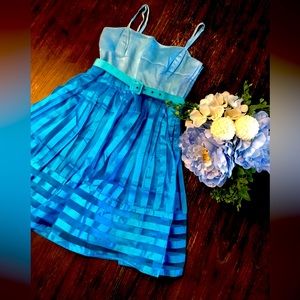 Aqua Blue Turquoise Mini Dress by Betsey Johnson